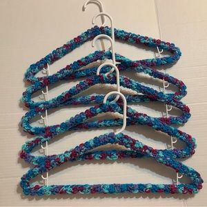 Clothes Hangers Variegated Garden Grows New Five Handmade Crochet